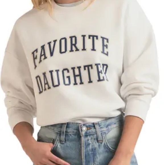 Favorite Daughter Sweaters - Favorite Daughter White Crew Neck Sweater